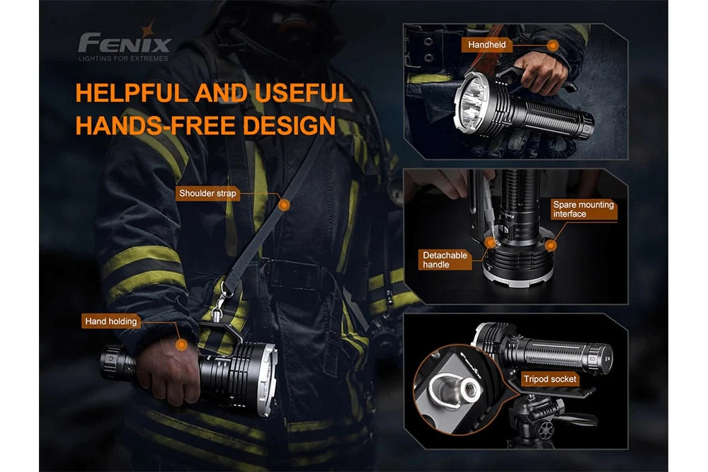 fenix 18000 lumens flashlight Fenix LR80R Rechargeable Searchlight