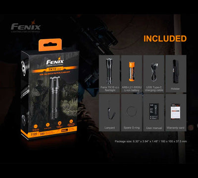 Fenix TK16 V2.0 Tactical Flashlight - 3100 Lumens