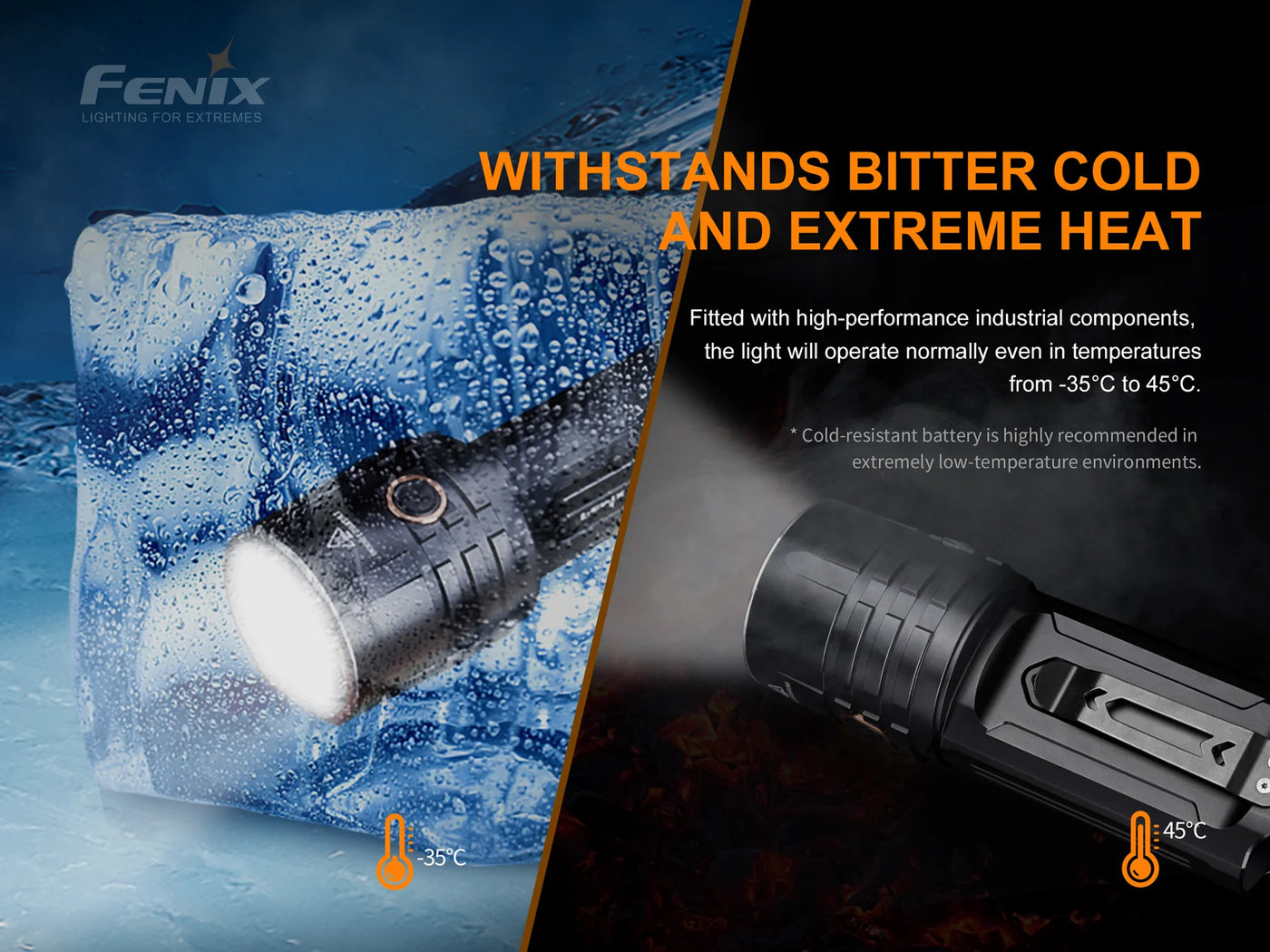 Fenix LR35R Rechargeable LED Flashlight - 10,000 Lumens