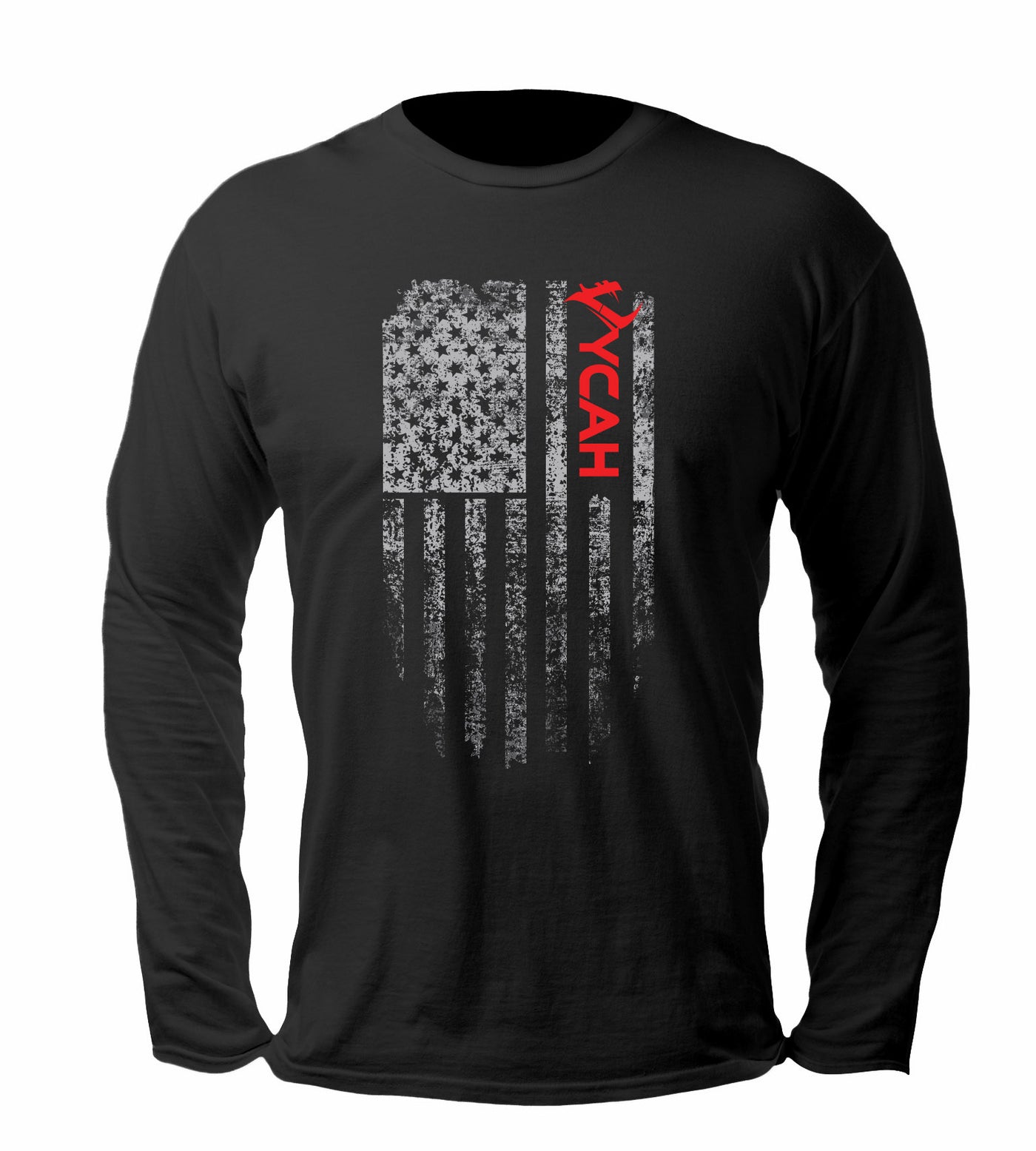 Vycah Vintage Flag Long Sleeve - Black