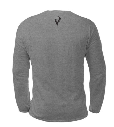 Vycah Vintage Flag Long Sleeve Tee - Gray