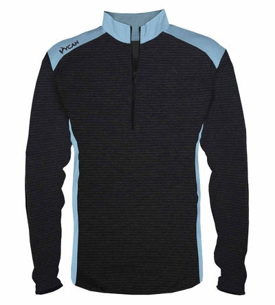 Aerial Pullover - Black/ Columbia Blue - Vycah