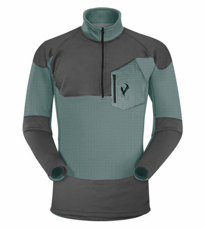 Archer 1/2 Pullover - Mint/Charcoal - Vycah